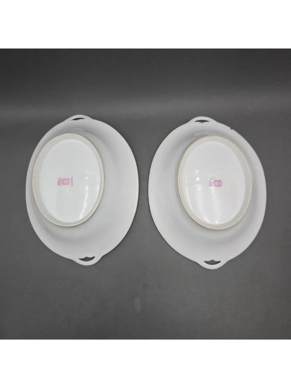 Antique Noritake Chanfaire Oval Vegetable Bowl Set 2 Hand Painted Art Deco
